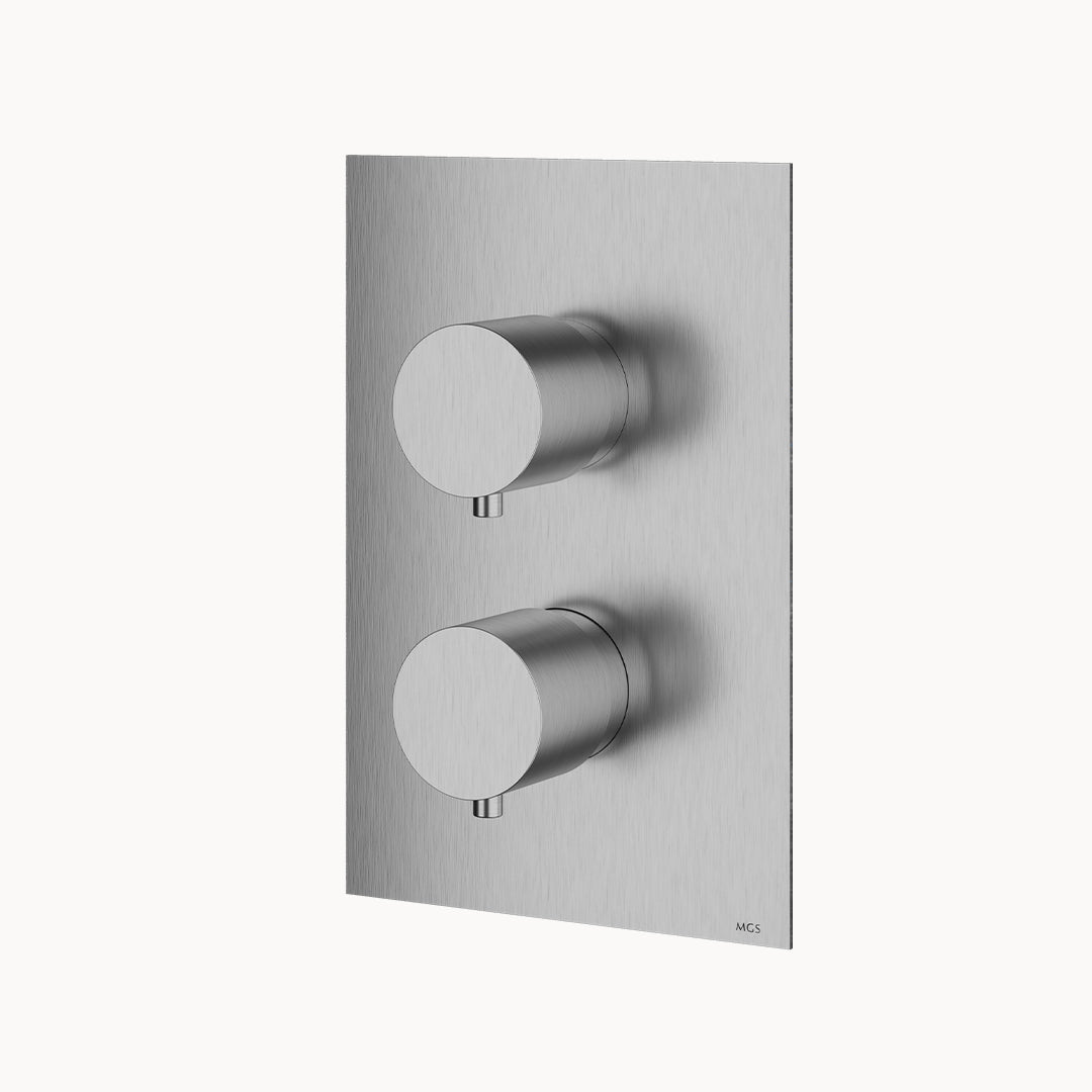 Minimal MB439N Stainless Steel Thermostatic Trim with Volume Control – 1 Function in Stainless Steel Matte