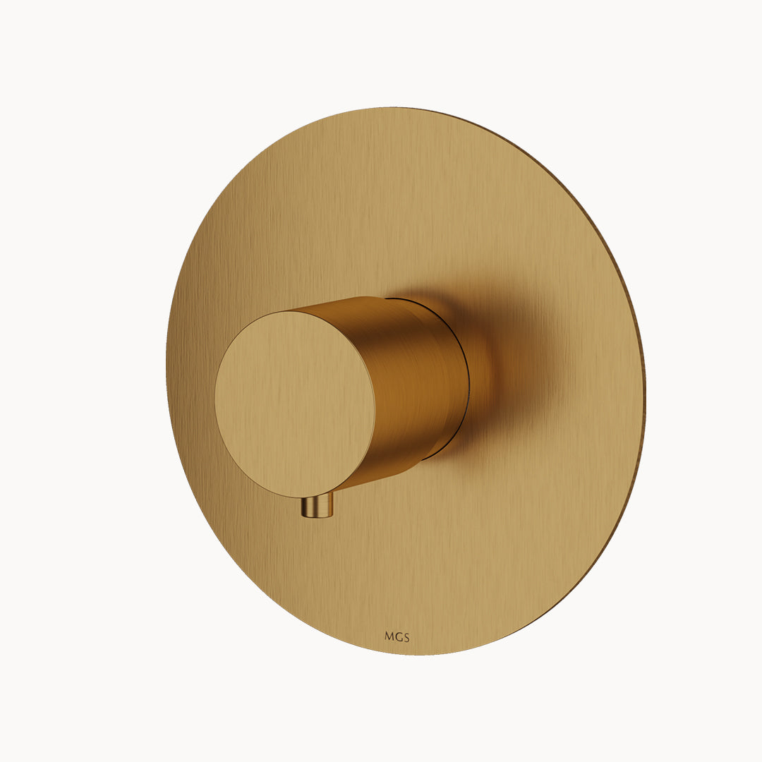 Minimal MB444N Stainless Steel Thermostatic Trim – 1 Function in Stainless Steel Matte Gold PVD