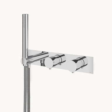 Minimal MB455 Stainless Steel Thermostatic Trim with Two-way Diverter and Volume Control – 2 Functions in Stainless Steel Polished