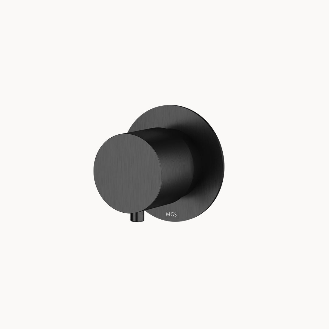 Minimal MB704 Stainless Steel Three-way Diverter with Volume Control – 3 Functions in Stainless Steel Matte Black PVD