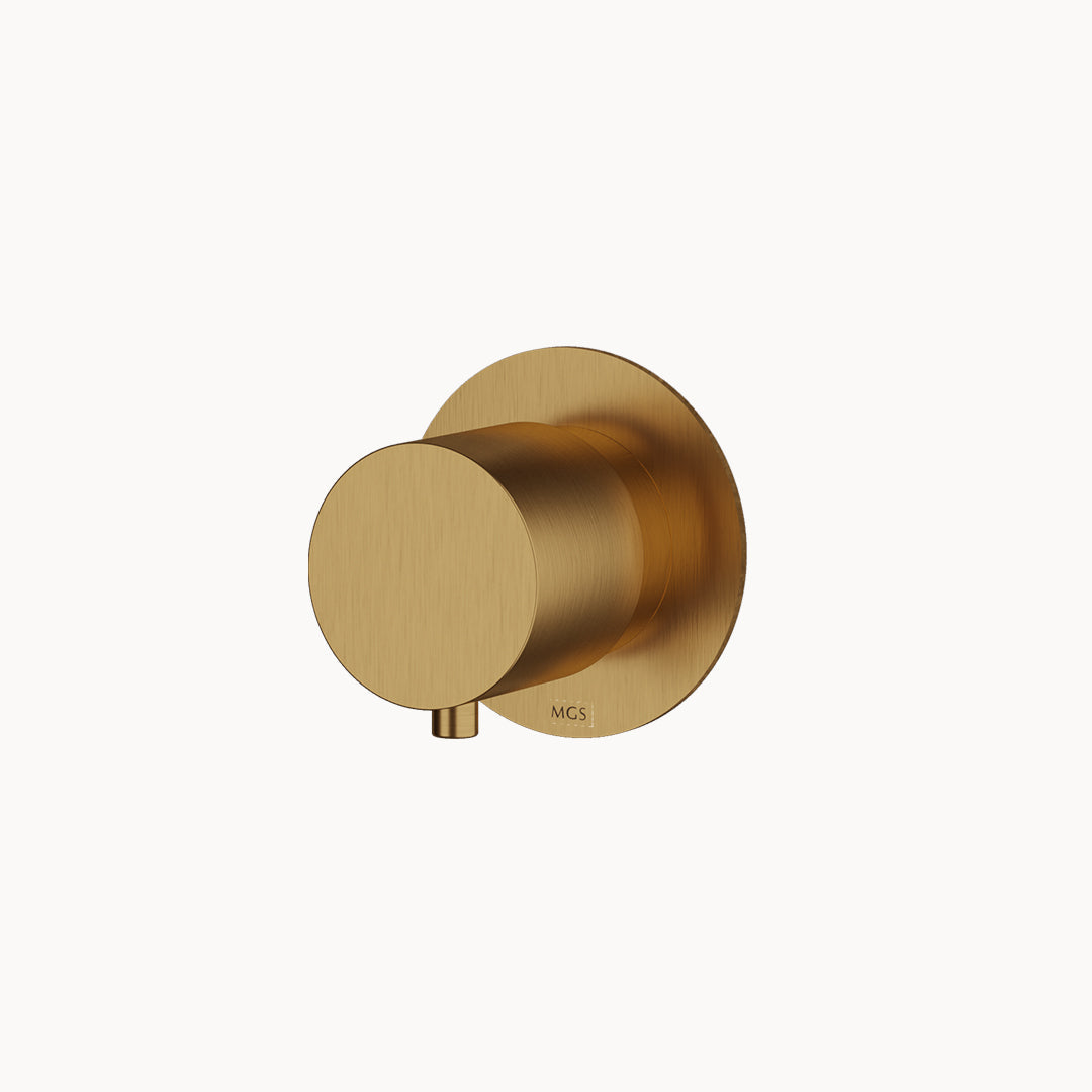 Minimal MB704 Stainless Steel Three-way Diverter with Volume Control – 3 Functions in Stainless Steel Matte Gold PVD