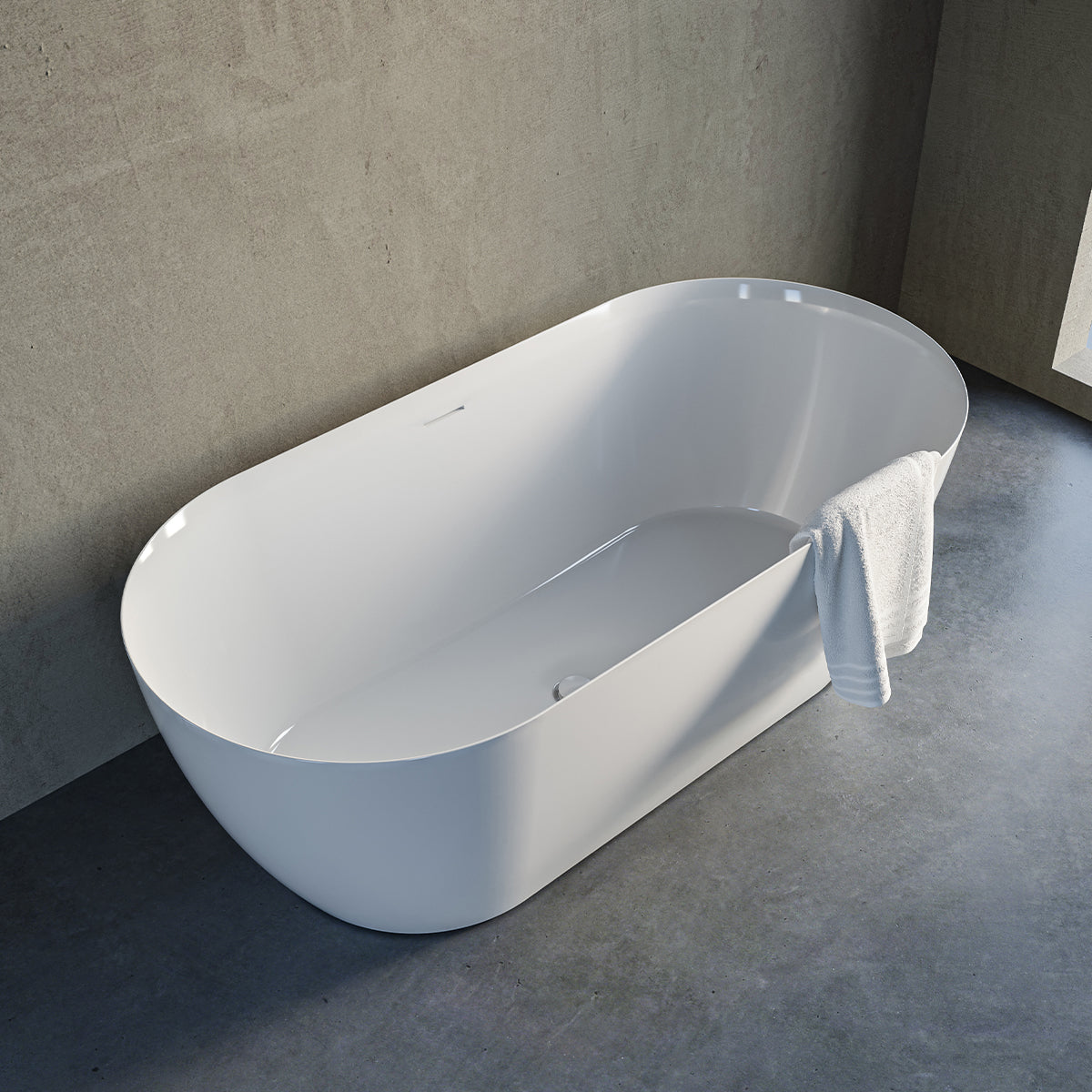 MPRO 66" Freestanding Bathtub with Integral Overflow