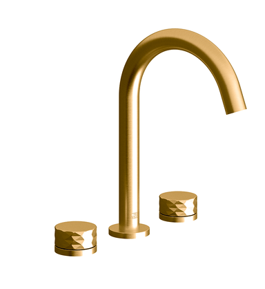 Nerea Widespread lavatory faucet with pop-up drain assembly - Diamond