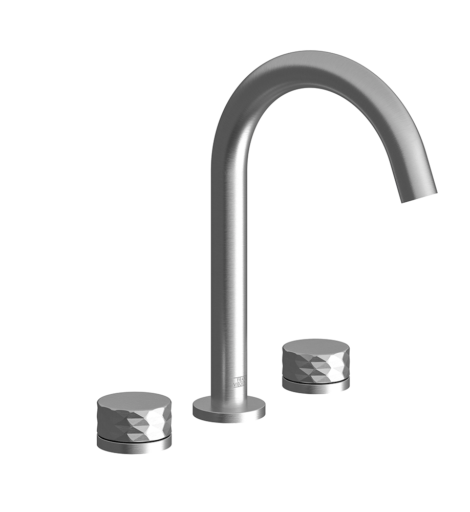 Nerea Widespread lavatory faucet with pop-up drain assembly - Diamond