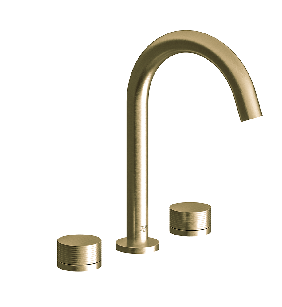 Nerea Widespread lavatory faucet with pop-up drain assembly - Rings