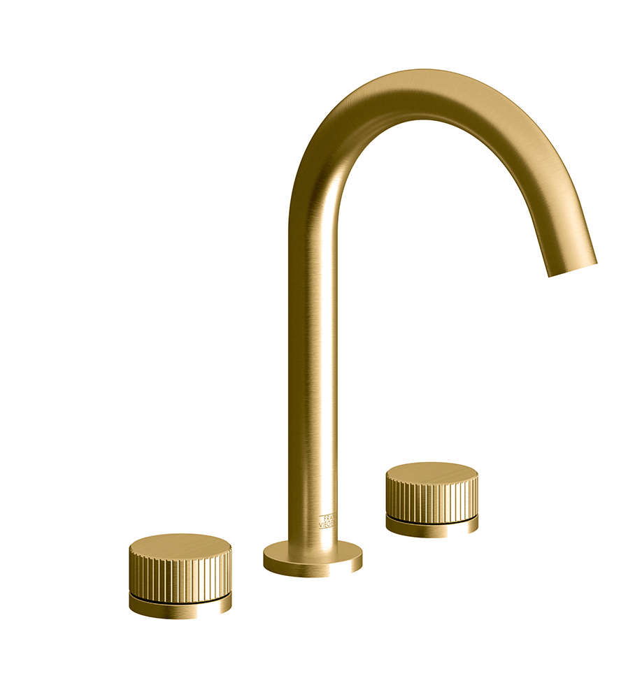 Nerea Widespread lavatory faucet with pop-up drain assembly - Vertical Lines