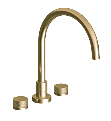 Nerea Deck mounted Roman bath faucet - Knurling