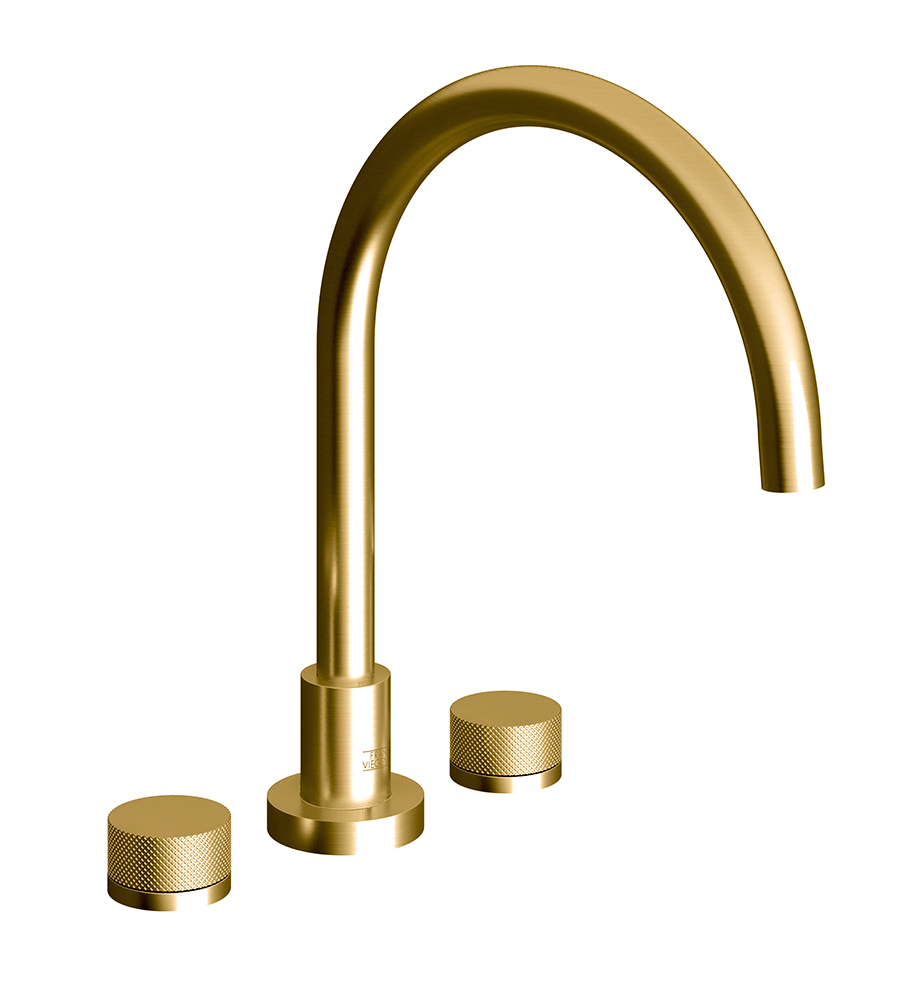 Nerea Deck mounted Roman bath faucet - Knurling