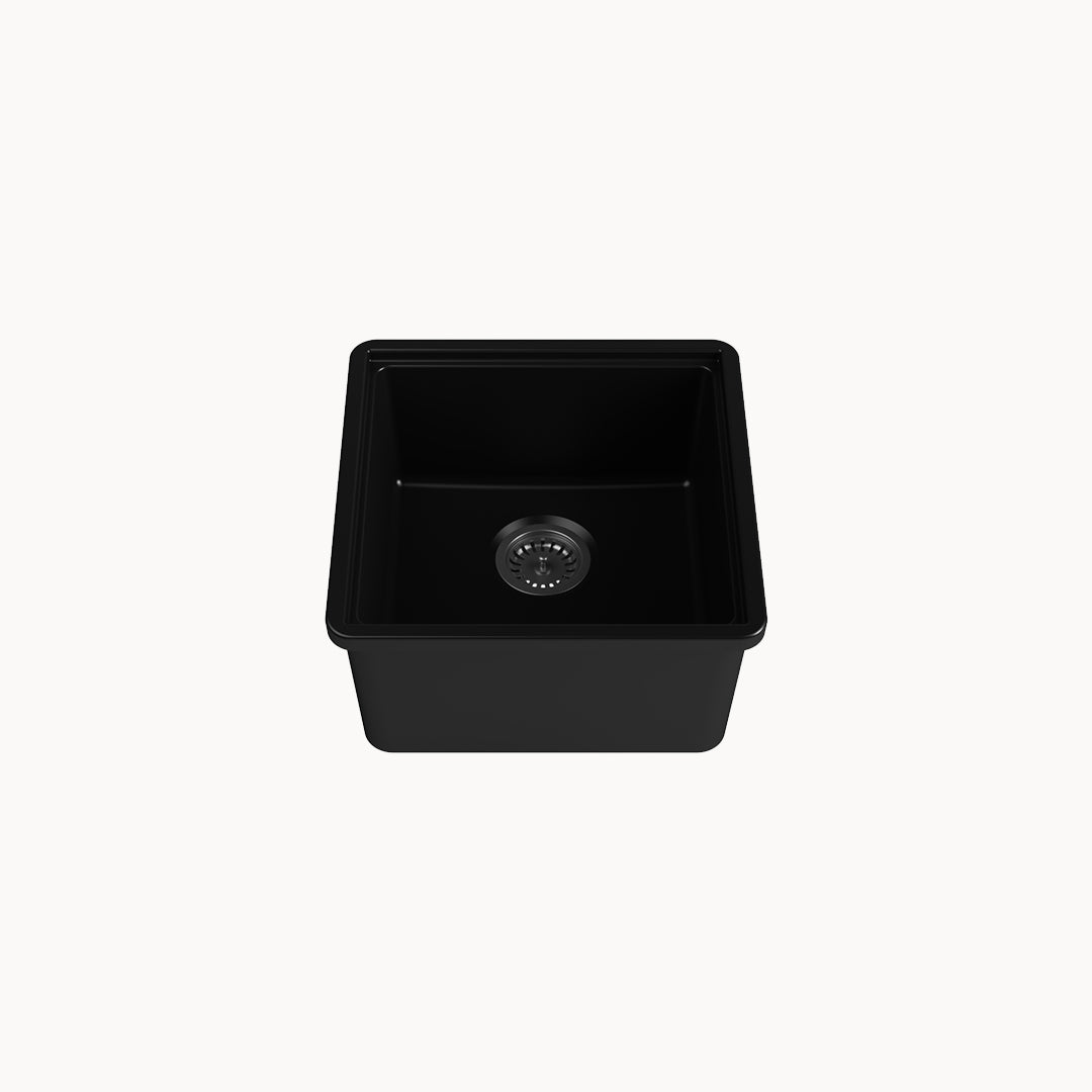 17" Normandy Single Bowl Undermount Square Sink
