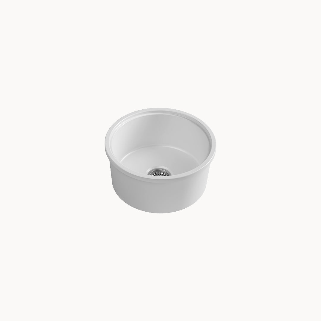 18" Normandy Single Bowl Undermount Round Sink