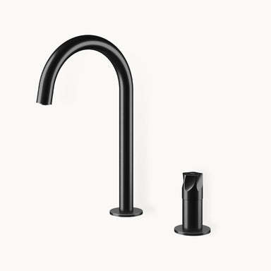 Penta PE262 Two-hole Stainless Steel Basin Faucet in Stainless Steel Matte Black PVD