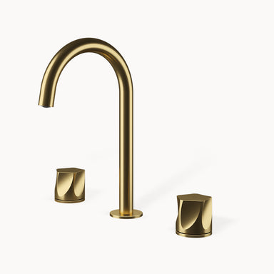 Penta PE284 Widespread Stainless Steel Basin Faucet in Stainless Steel Matte Gilded PVD