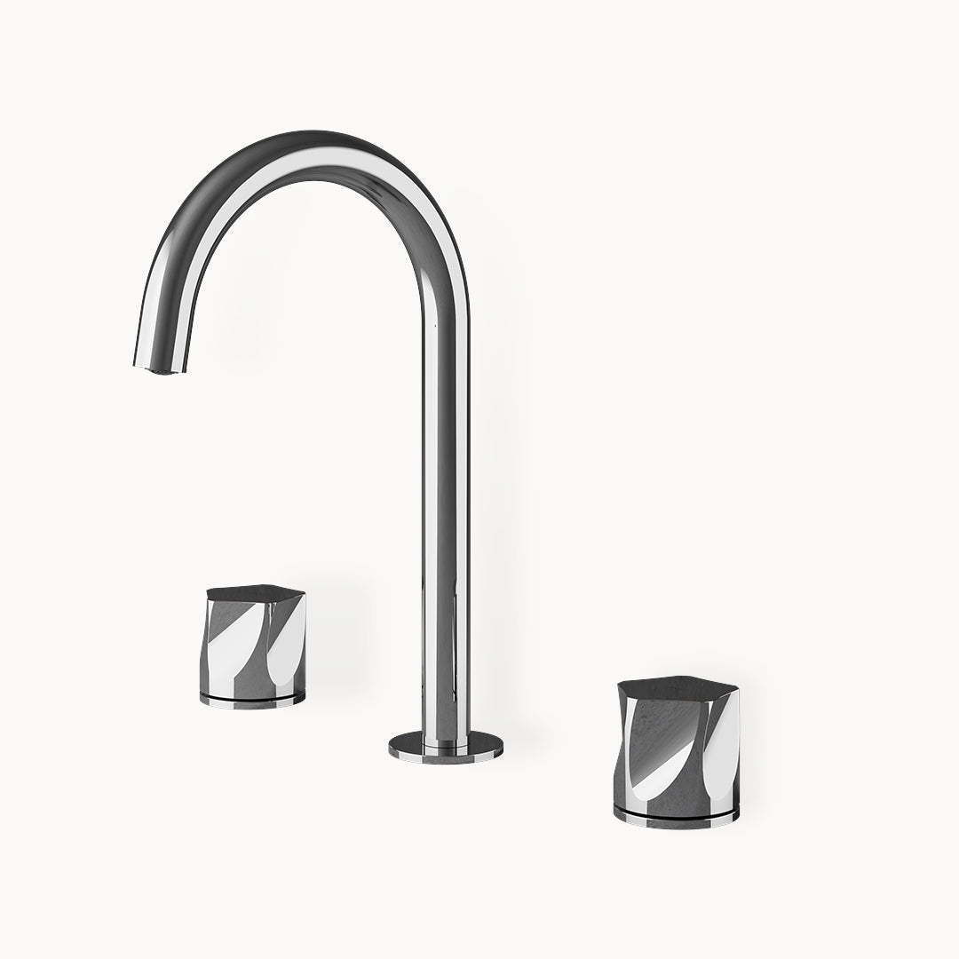 Penta PE284 Widespread Stainless Steel Basin Faucet in Stainless Steel Polished