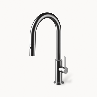 Spin DB Single-hole Stainless Steel Bar Faucet with Pull-down Dual spray