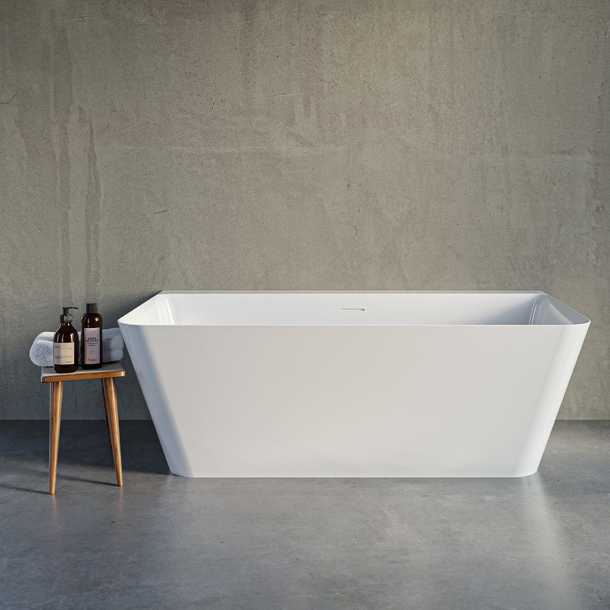 Taos 62" Back-to-Wall Bathtub with Integral Overflow