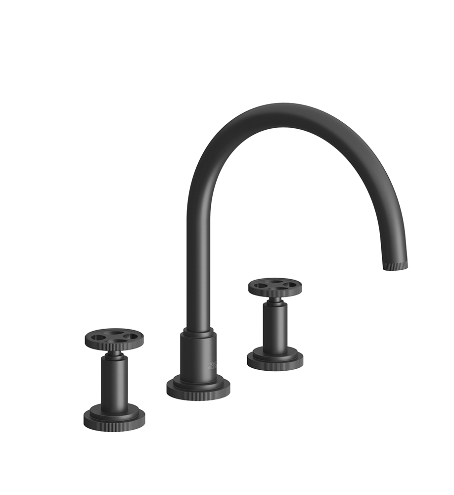 Techno Chic Deck mounted Roman bath faucet 3/4" valves - Vertical lines