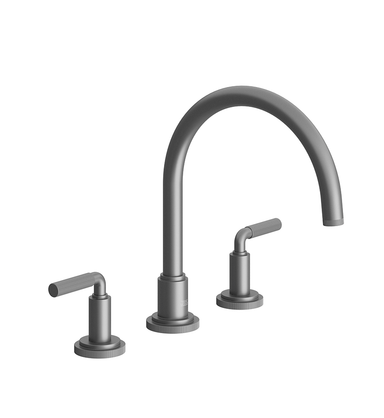 Techno Chic Deck mounted Roman bath faucet 3/4" valves - Vertical Lines Lever