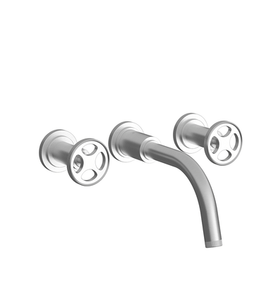 Techno Chic Wall-mounted lavatory faucet, less drain assembly, trim only - Vertical lines
