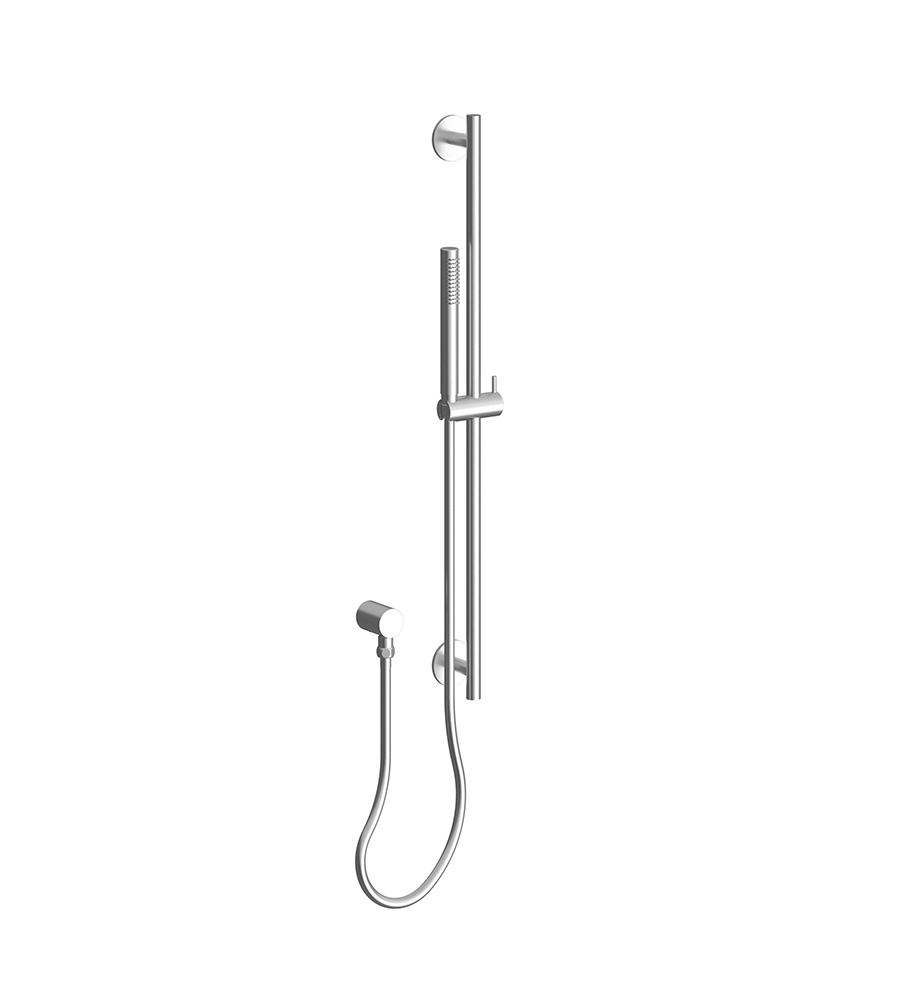 Techno Chic Slidebar handshower assembly with supply elbow - Vertical lines