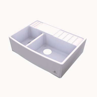 TROUVILLE 35" Apron Front Double-Bowl Kitchen Sink
