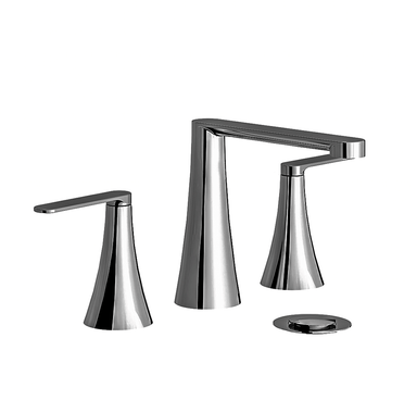 Konic Lever Widespread lavatory faucet with push-down pop-up drain assembly