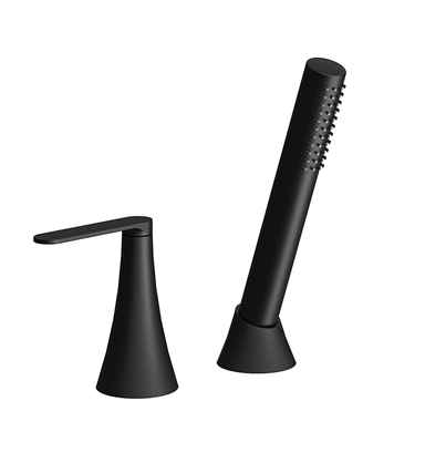 Konic Lever Deck-mount Roman Diverter and Handshower Set