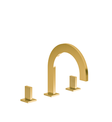 Groovy Deck mounted Roman bath faucet 3/4" valves