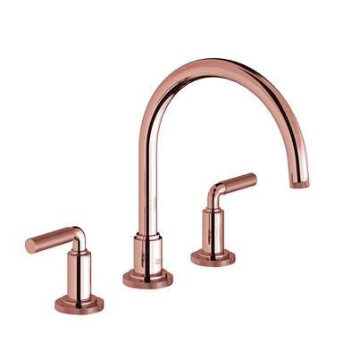 Techno Chic Deck mounted Roman bath faucet 3/4" valves - Knurling Lever