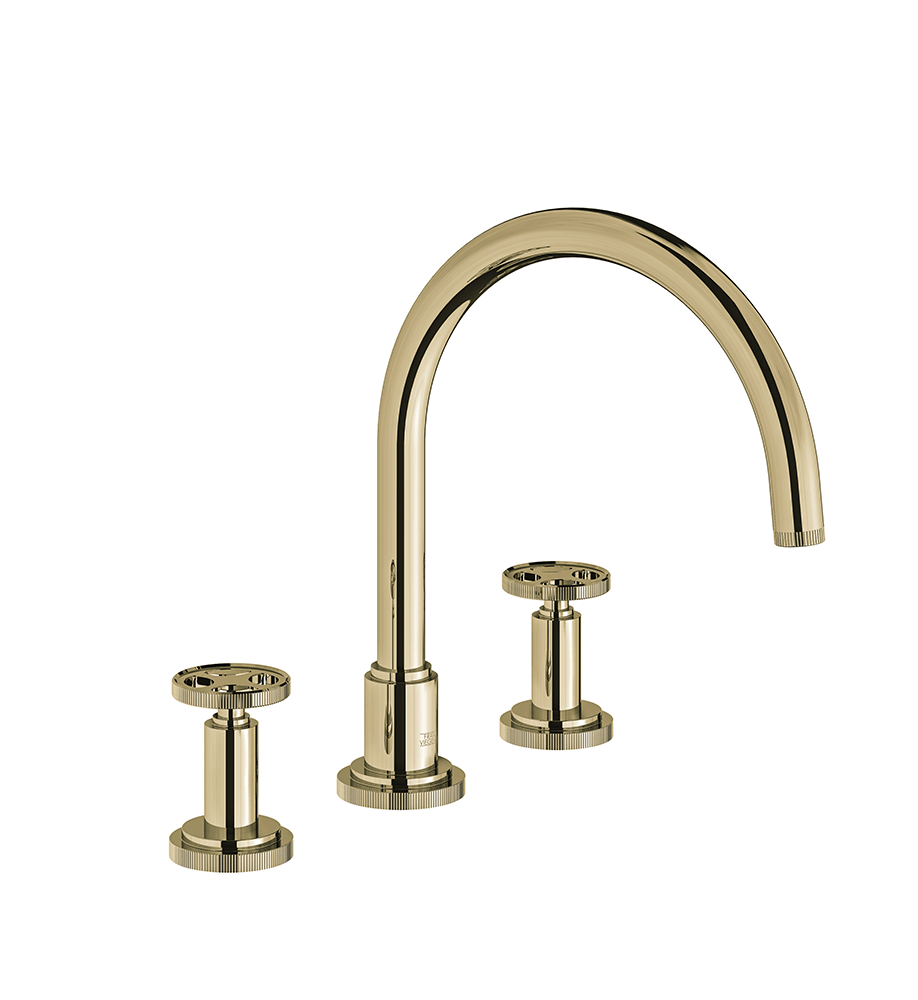 Techno Chic Deck mounted Roman bath faucet 3/4" valves - Vertical lines