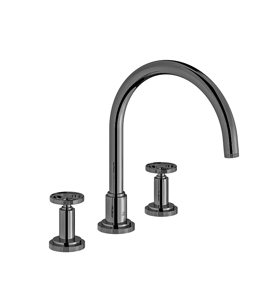 Techno Chic Deck mounted Roman bath faucet 3/4" valves - Vertical lines