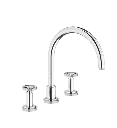 Techno Chic Deck mounted Roman bath faucet 3/4" valves - Vertical lines