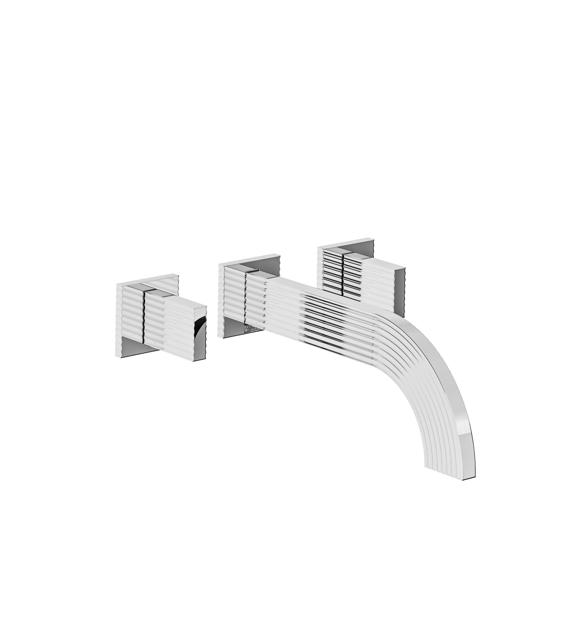 Groovy Wall-mounted lavatory faucet - Trim only