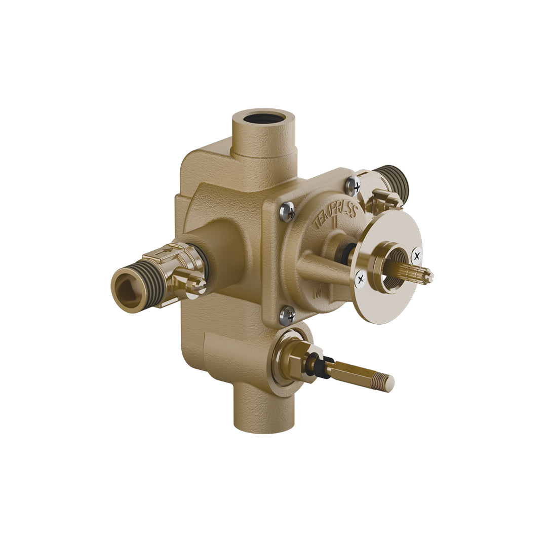 1/2" Pressure Balance Rough-in Valve with Diverter – 2 Non-shared Functions