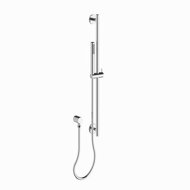 Techno Chic Slidebar handshower assembly with supply elbow - Knurling