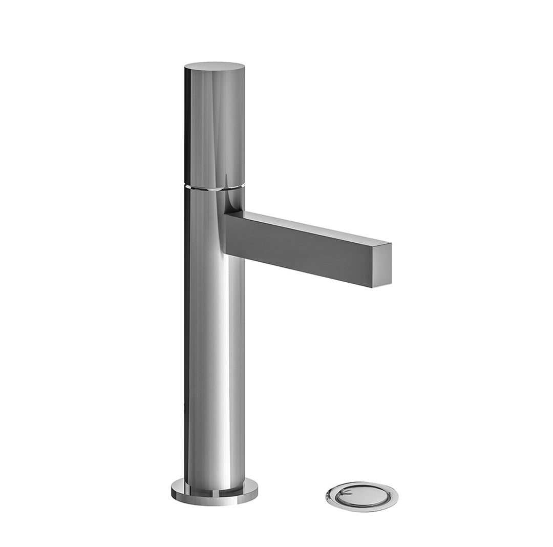 Lollipop Vessel single handle luxury lavatory set with push-down pop-up drain assembly - Plain