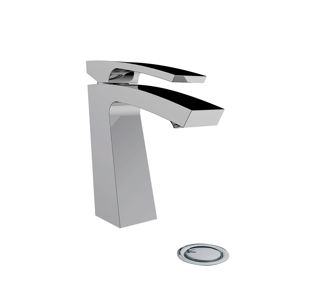 Buzz Single handle luxury lavatory set with push-down pop-up drain assembly