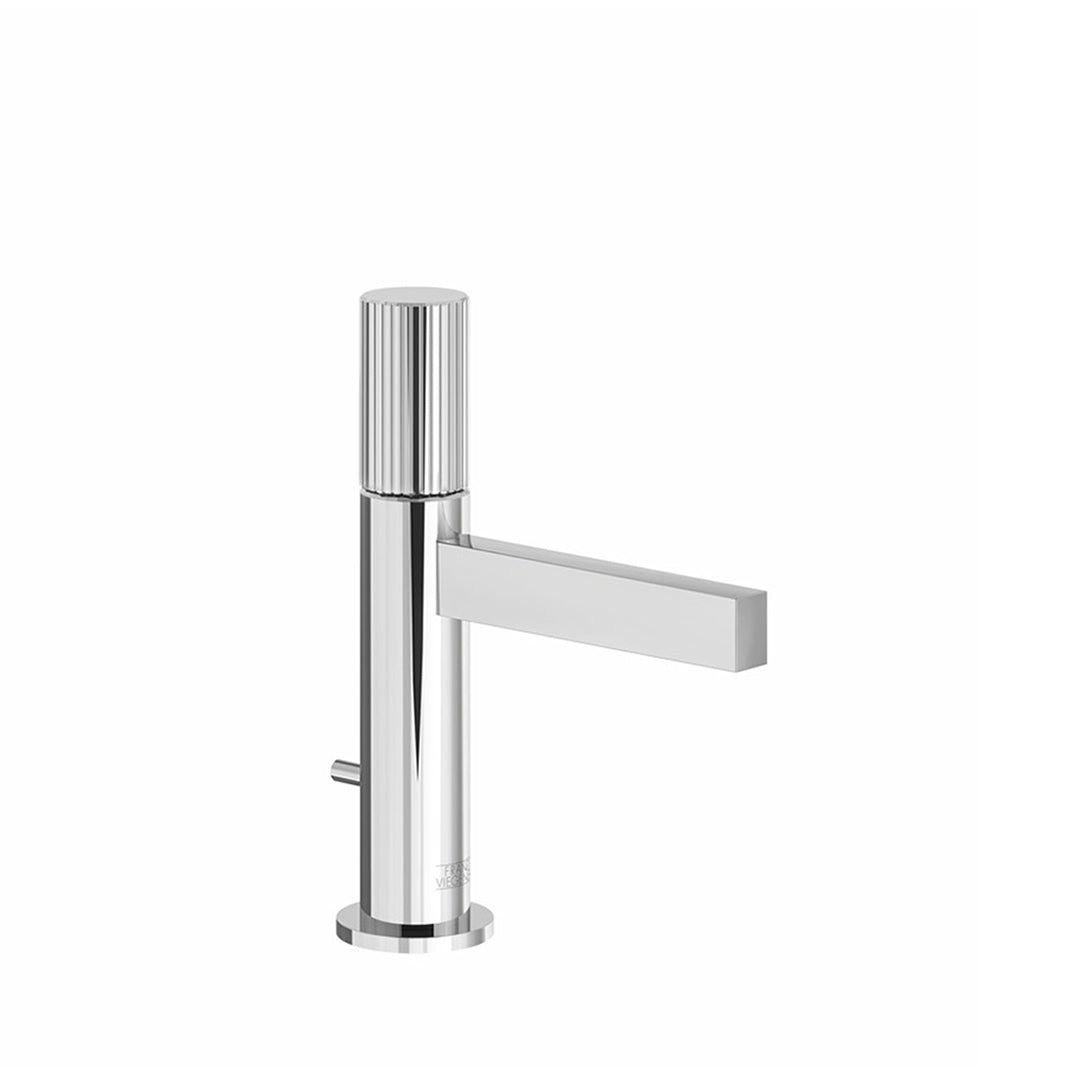 Lollipop Single handle luxury lavatory set with pop-up drain assembly - Vertical Lines