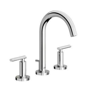 Nerea Widespread lavatory faucet with pop-up drain assembly