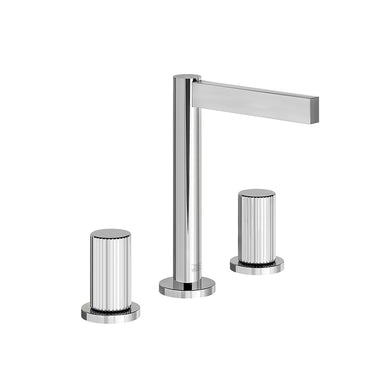 Lollipop Widespread lavatory faucet with pop-up drain assembly - Vertical Lines