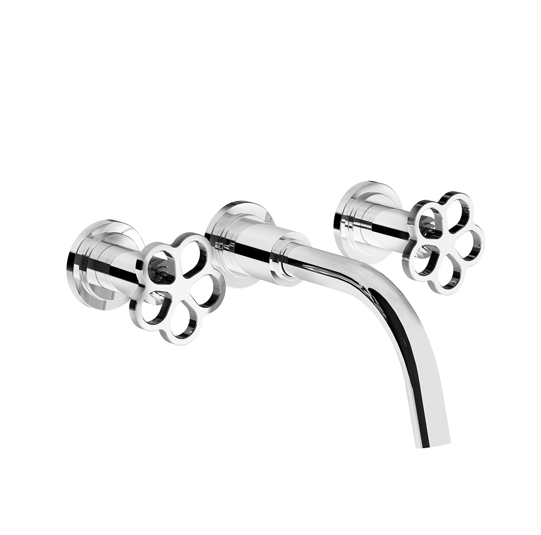 Industrial Chic Wall-mounted lavatory faucet - trim only