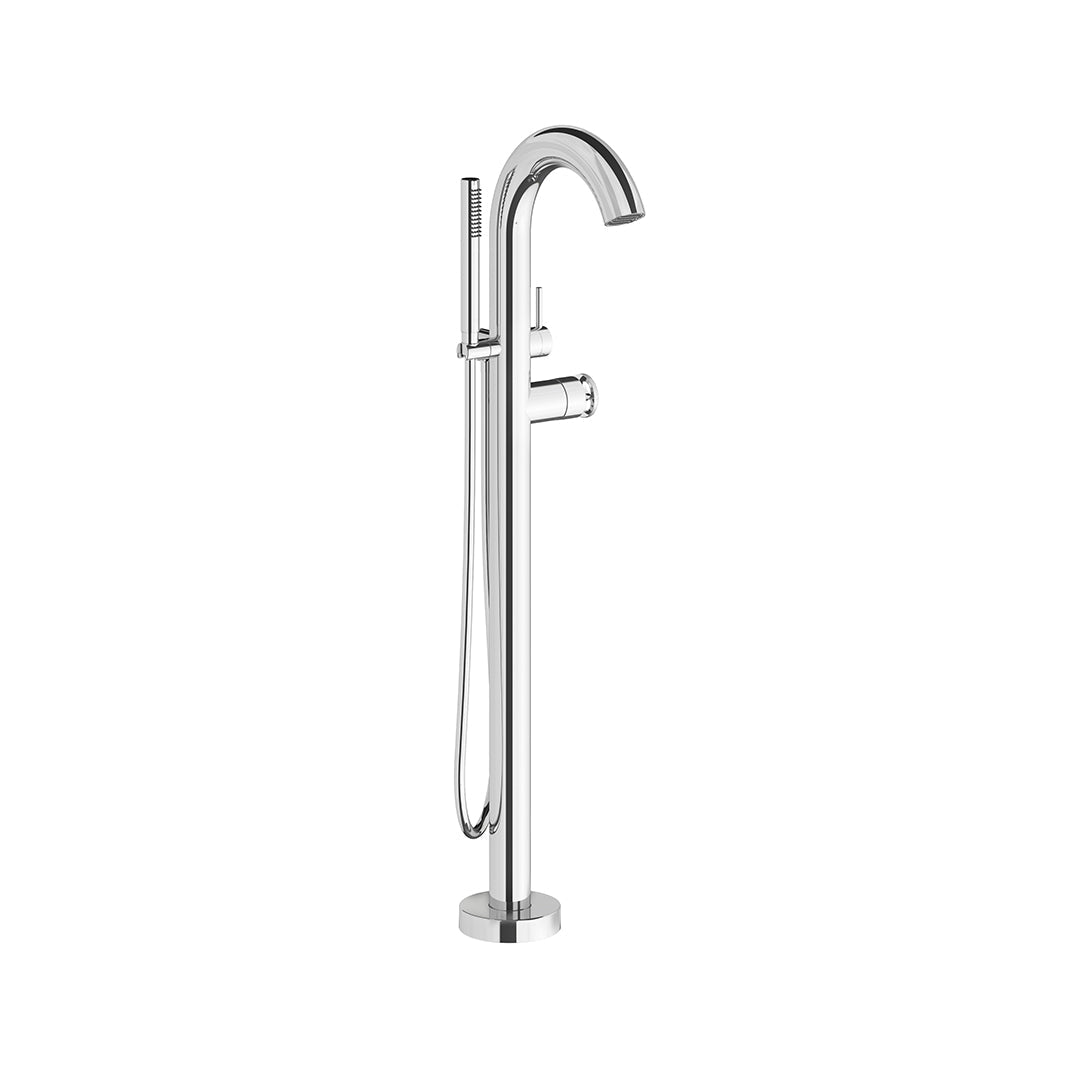 Techno Chic Freestanding floor mounted faucet - Knurling