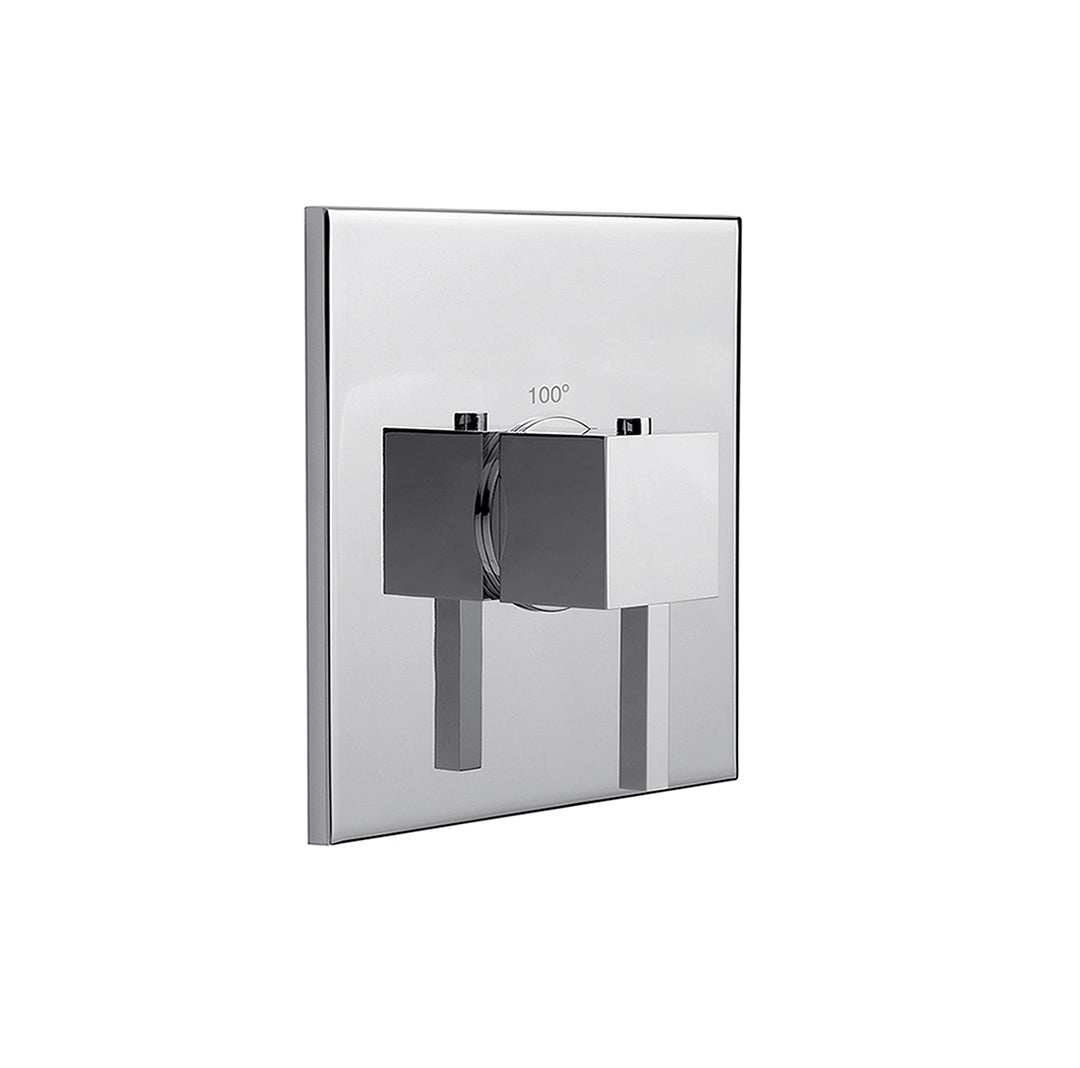 Dominic Square thermostatic wall valve - trim only