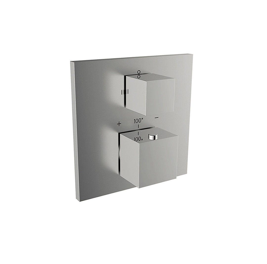Universal Square Thermostatic Shower Trim with Diverter – 2 Functions