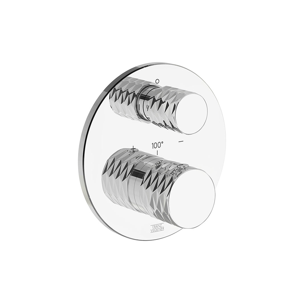 Universal Thermostatic Shower Trim with Diverter – Diamond – 2 Functions