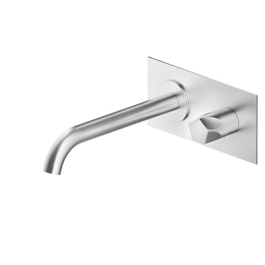 PENTA Two hole Wall Mount Bathroom Faucet with Round Metal Handle