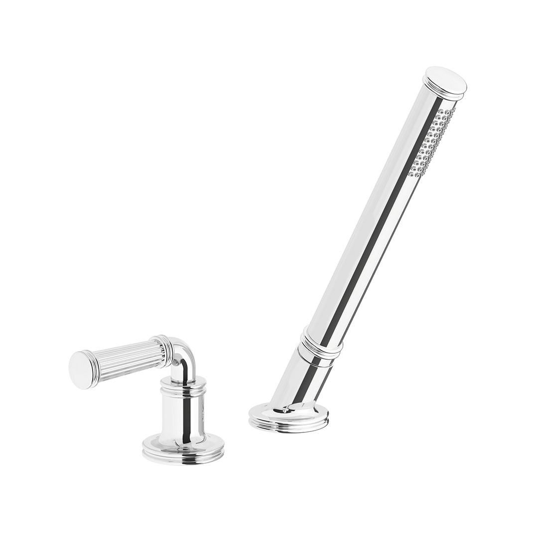 Classic H Deck-mount Roman Diverter and Handshower Set