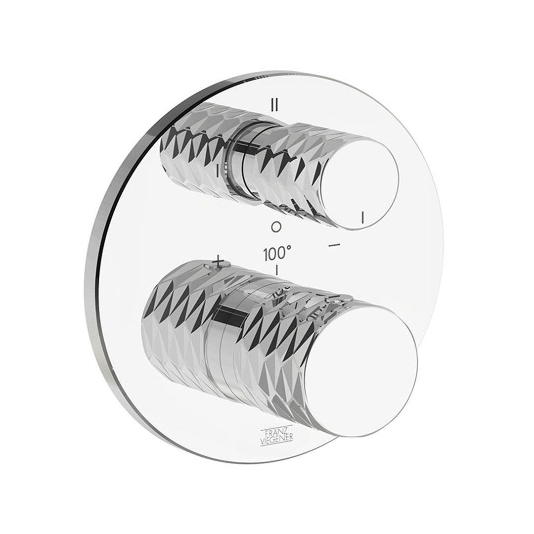 Universal Thermostatic Shower Trim with Three-Way Diverter – Diamond – 3 Functions