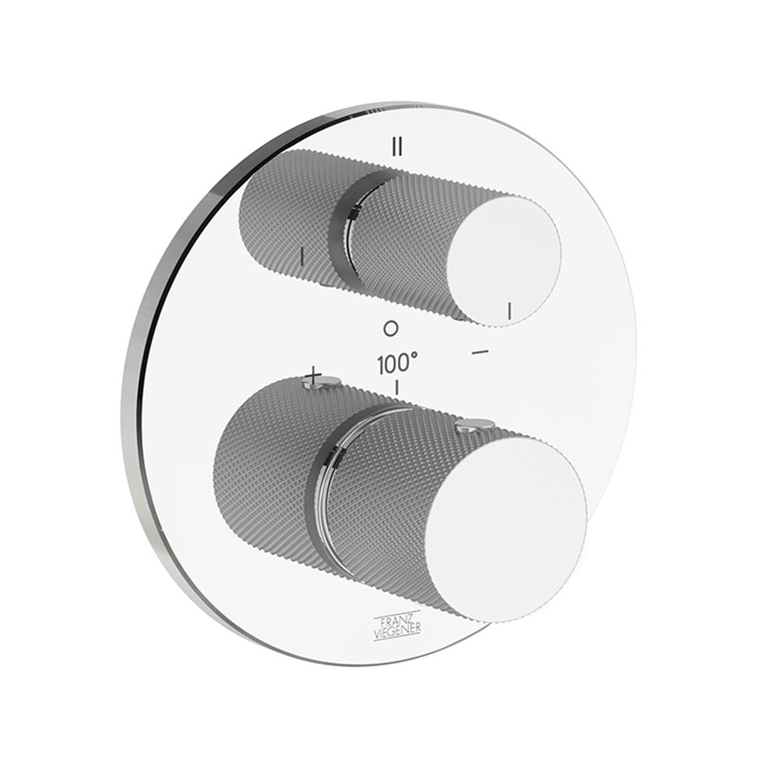 Universal Thermostatic Shower Trim with Three-Way Diverter – Knurling – 3 Functions