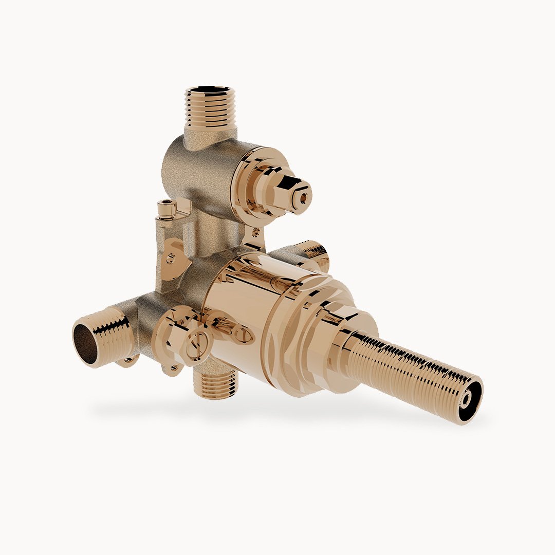 Pressure-balance with Diverter Rough-in Valve, 2 Non-shared Functions ...