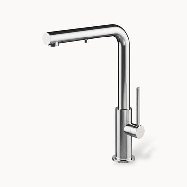 Model SPIN HD Single-hole Stainless Steel Kitchen Faucet with Pull-out Dual spray